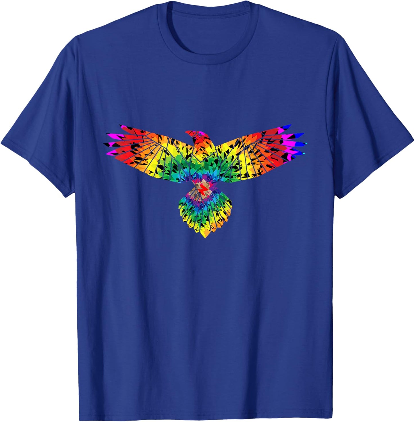 Tie Dye Eagle Hippie 70s Vintage Eagle Lover T-Shirt - T-Shirt | Royal