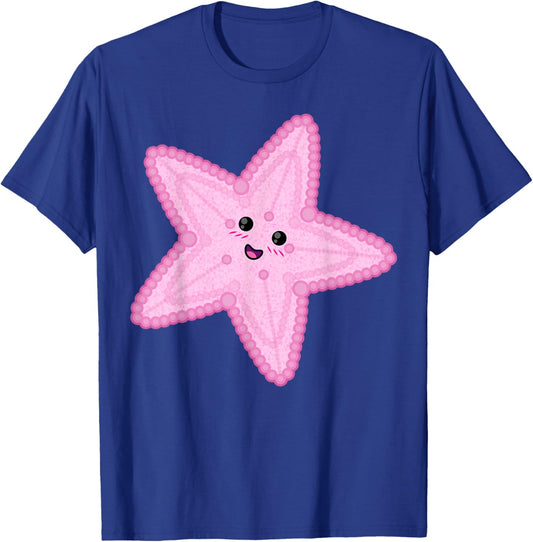 Cute Big Pink Starfish Halloween Sea Animal Easy DIY Costume T-Shirt - T-Shirt | Royal