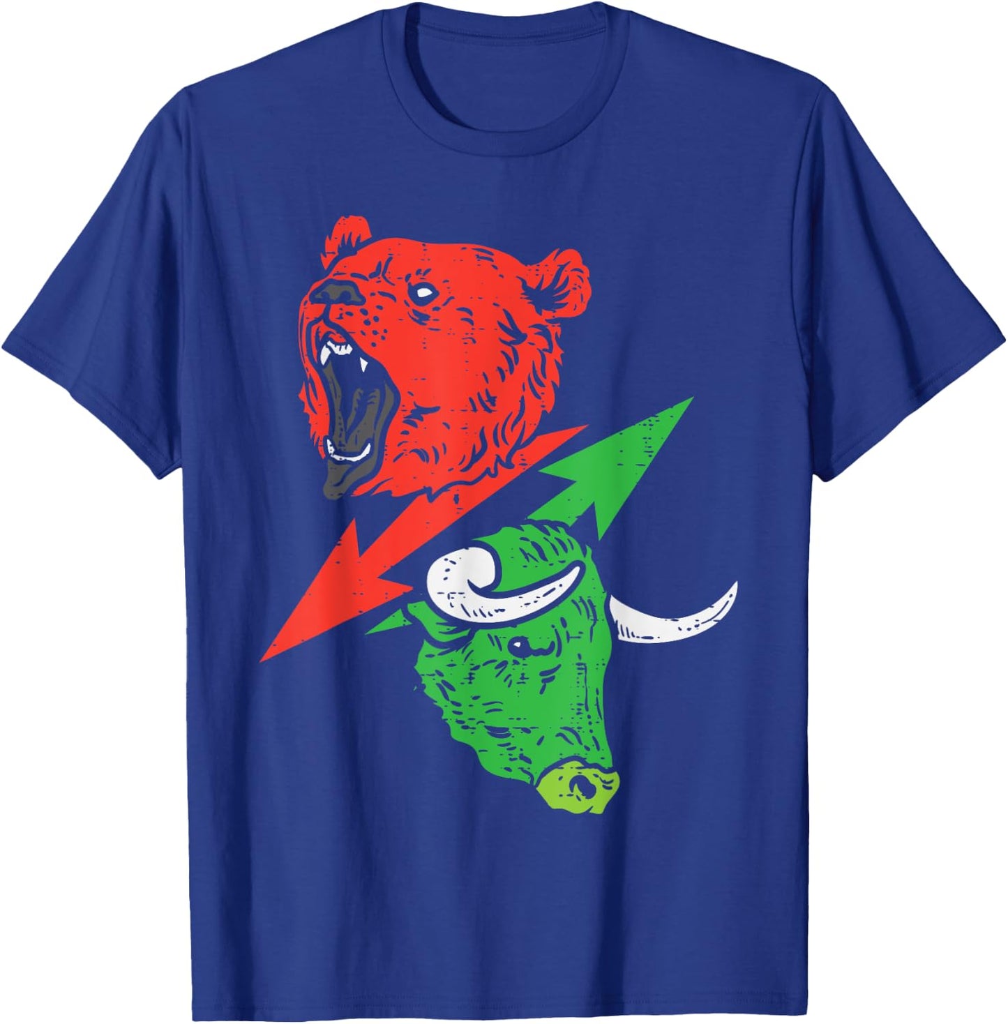 Bear And Bull Bearish Bullish Stocks Crypto Trading Trader T-Shirt - T-Shirt | Royal