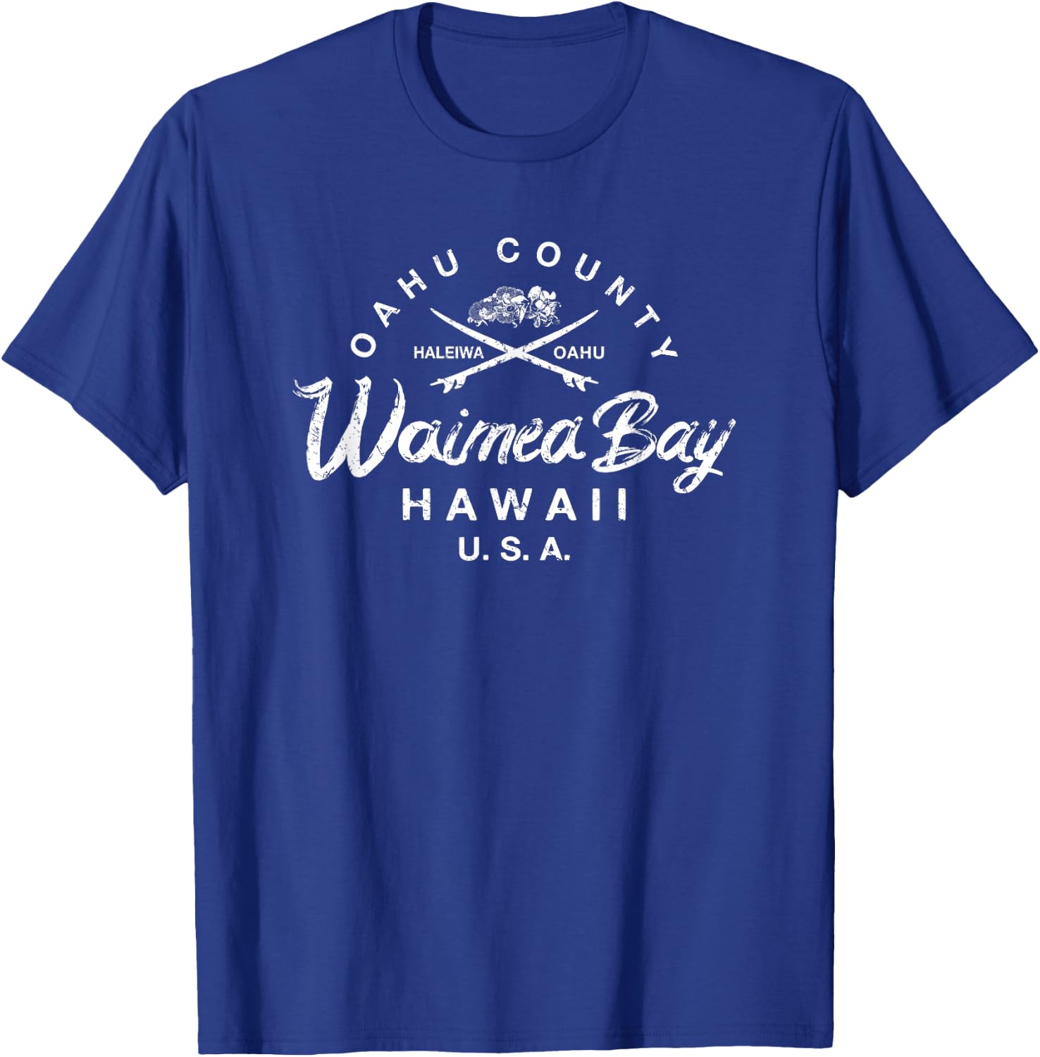 Waimea Bay North Shore Oahu Haleiwa Vintage T-Shirt - T-Shirt | Royal