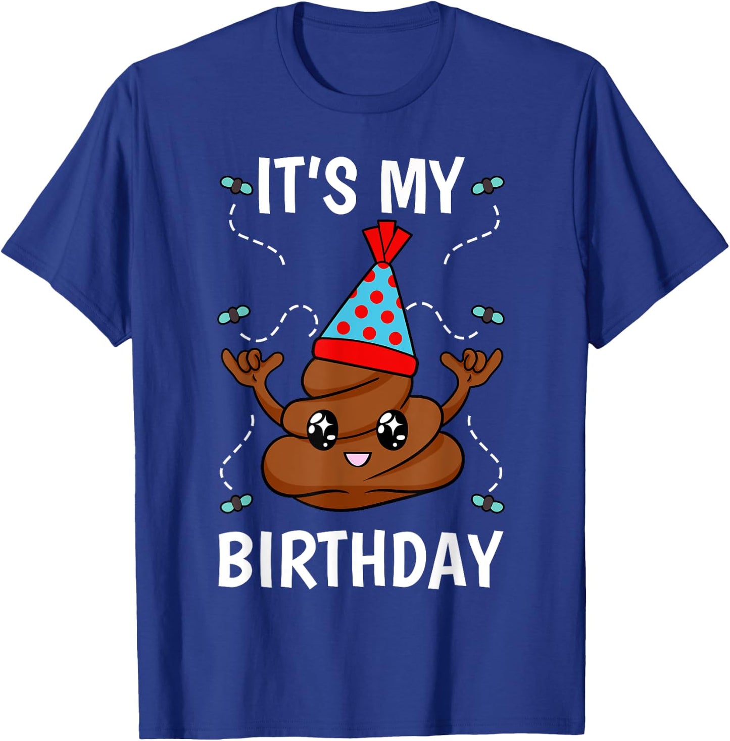 Hilarious Birthday Poop Theme Waste Sink Or Float Stool T-Shirt - T-Shirt | Royal