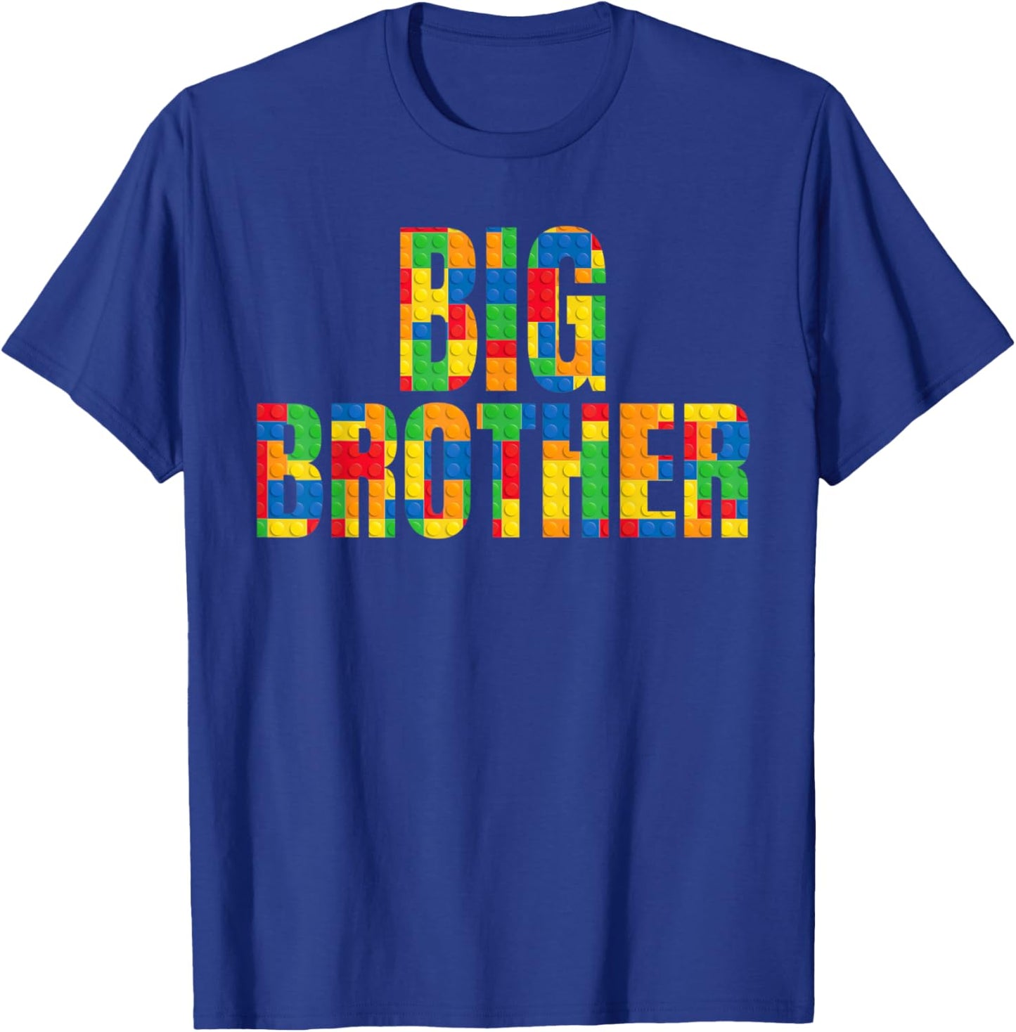 Big Brother Brick Master Builder Building Blocks Set Family T-Shirt - T-Shirt | Royal