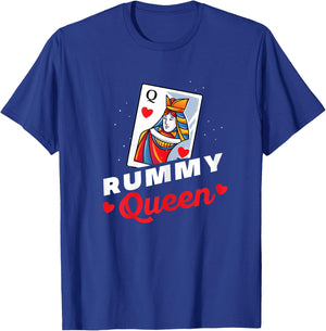 Rummy Queen - Matching Rummy Card Player and Her T-Shirt - T-Shirt | Royal