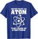 Funny Atom Art Men Women Stem Molecule Chemistry Teacher T-Shirt - T-Shirt | Royal