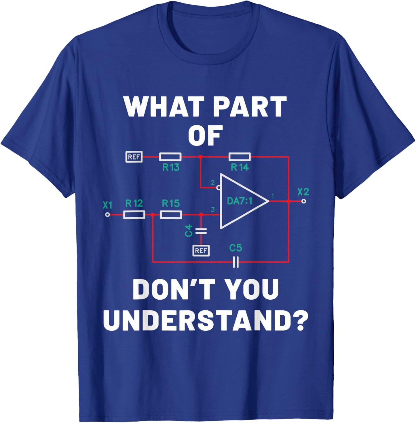 Electronic diagram Electrical engineer funny Gift T-Shirt - T-Shirt | Royal