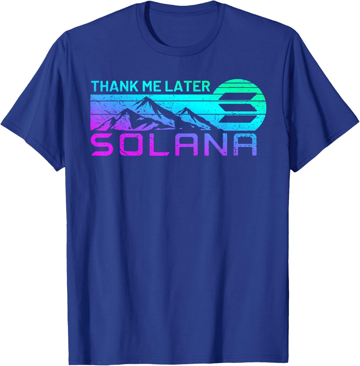 Solana Coin Blockchain HOLD SOL to the moon Solana Crypto T-Shirt - T-Shirt | Royal