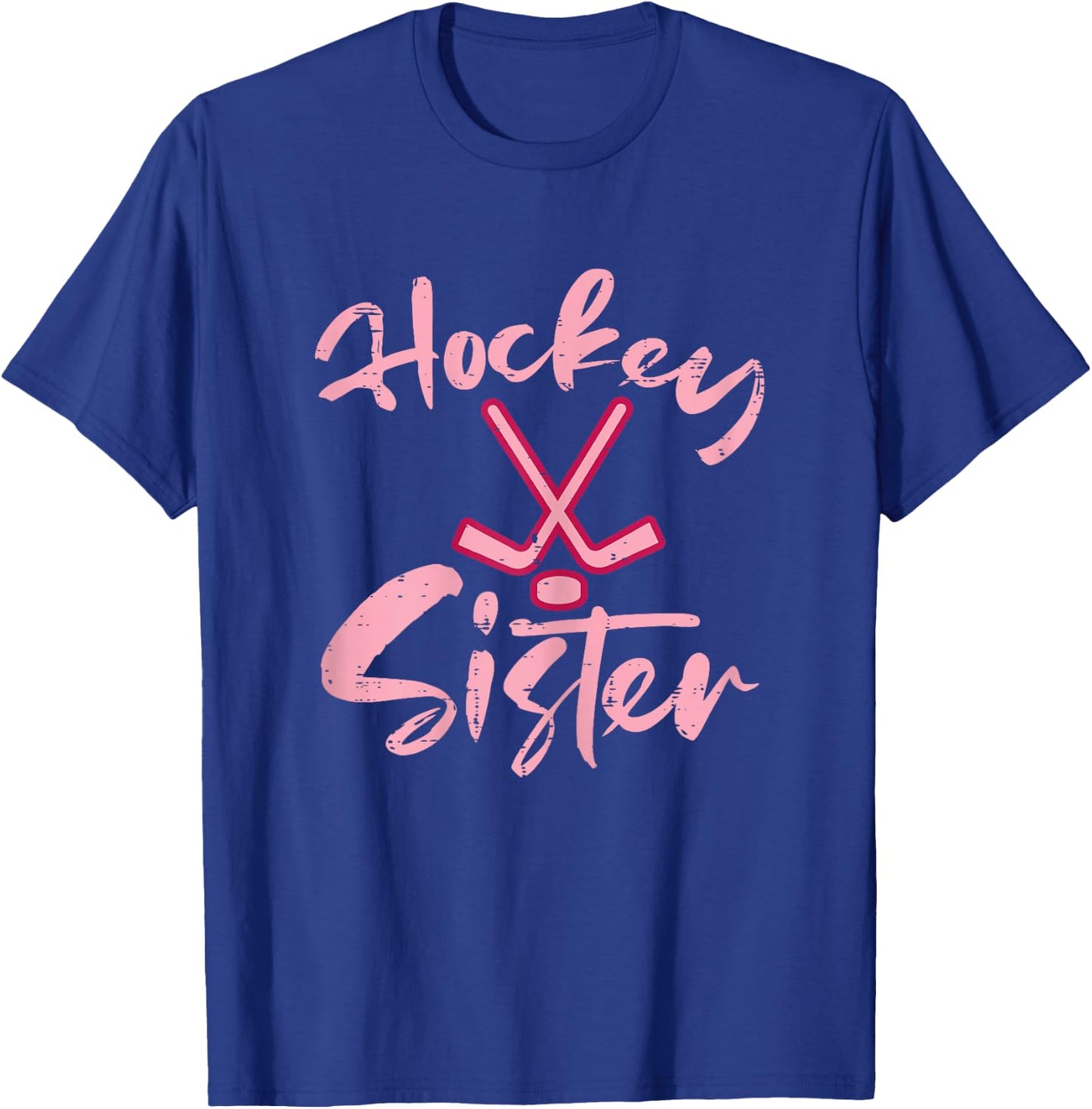Ice Hockey Sister Fan Women Girls Kids Youth Toddler T-Shirt - T-Shirt | Royal