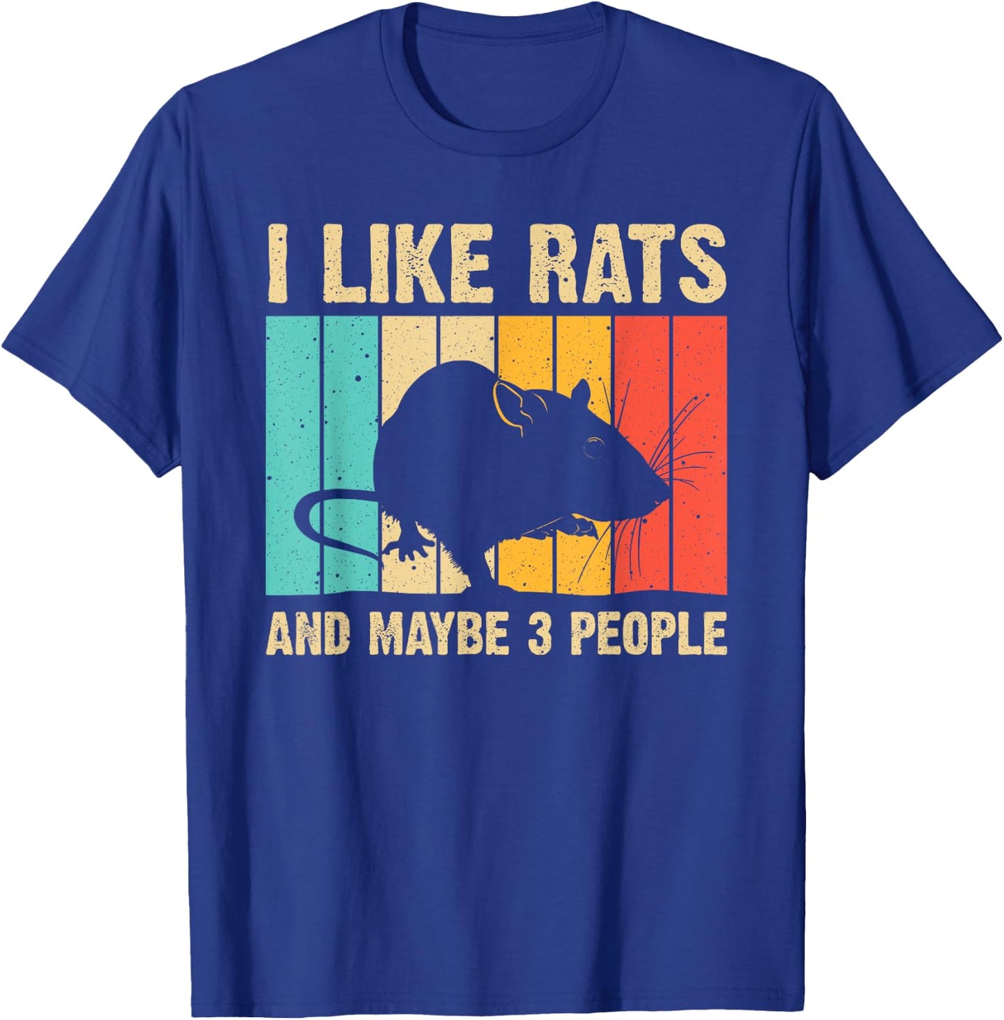Funny Rat Design Rat Lover Men Women Mouse Rodent Introvert , Black T-Shirt - T-Shirt | Royal