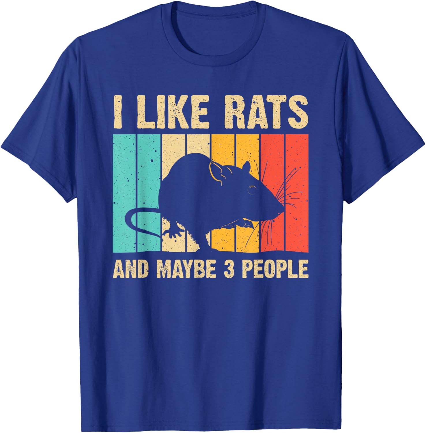 Funny Rat Design Rat Lover Men Women Mouse Rodent Introvert , Black T-Shirt - T-Shirt | Royal