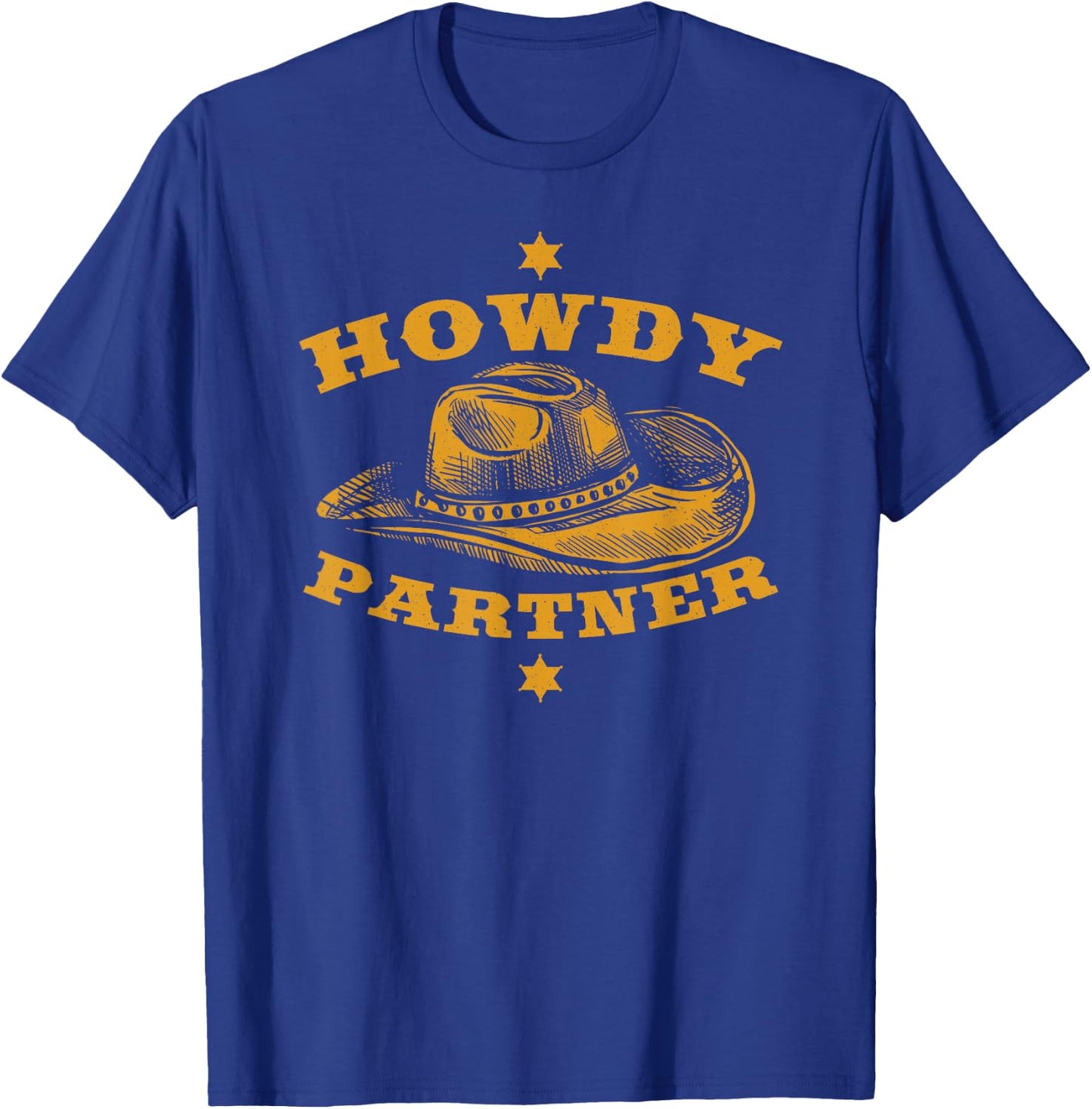 Howdy Partner Funny Cowboy Western T-Shirt - T-Shirt | Royal