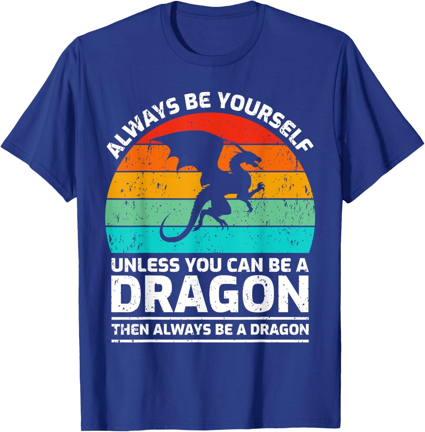 Vintage Dragon Lover Retro Cute Dragon T-Shirt - T-Shirt | Royal