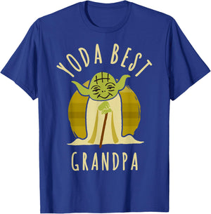 Star Wars Yoda Best Grandpa Cartoon Yoda T-Shirt - T-Shirt | Royal