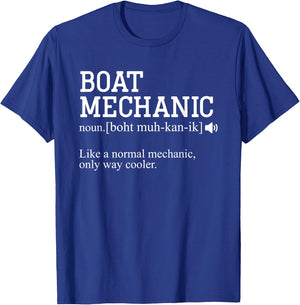 Boat Fixer Boat Repair – Funny Boat Mechanic Definition T-Shirt - T-Shirt | Royal