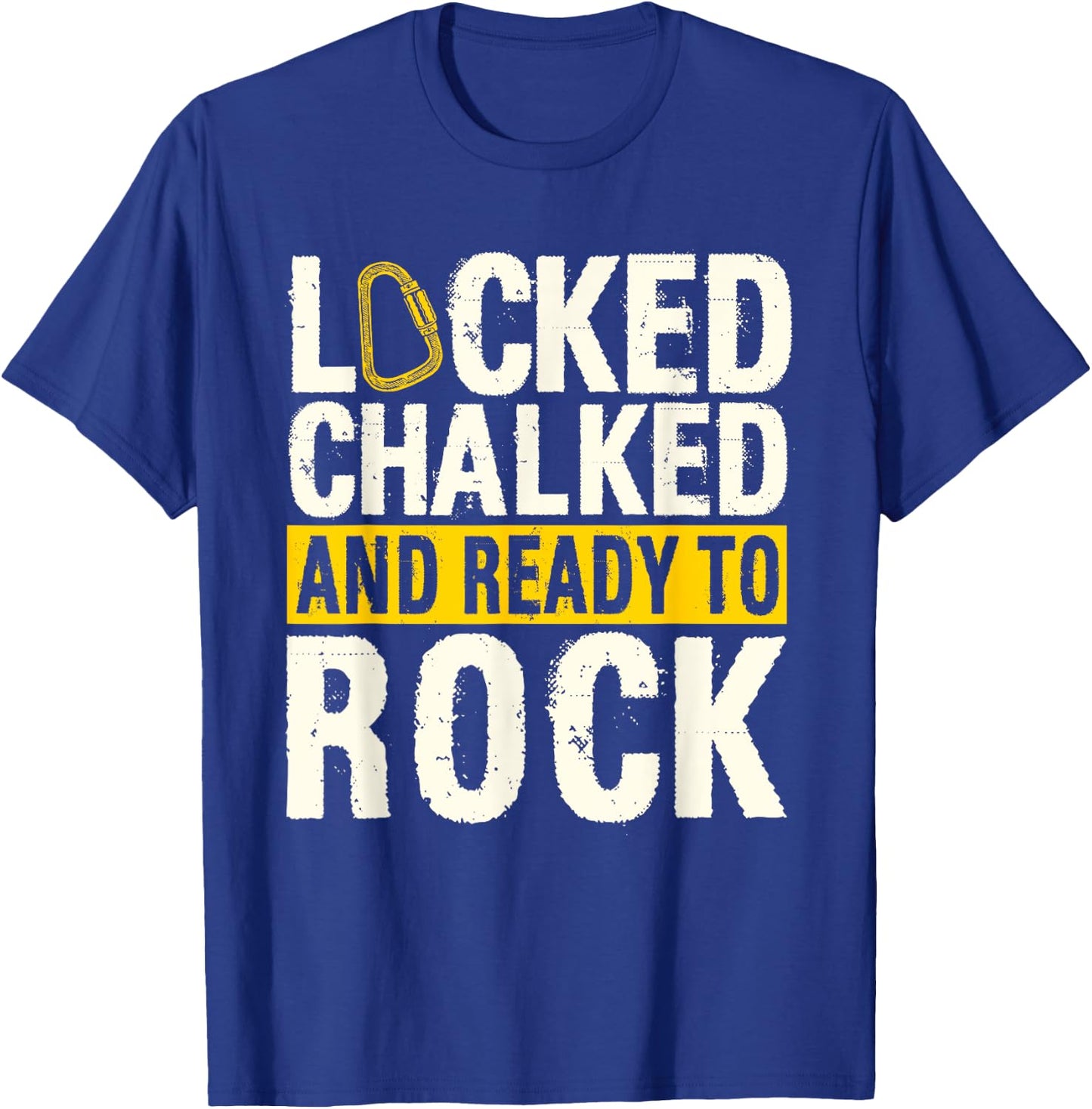 Bouldering Climber Boulderer Artificial Rock Climbing Indoor T-Shirt - T-Shirt | Royal