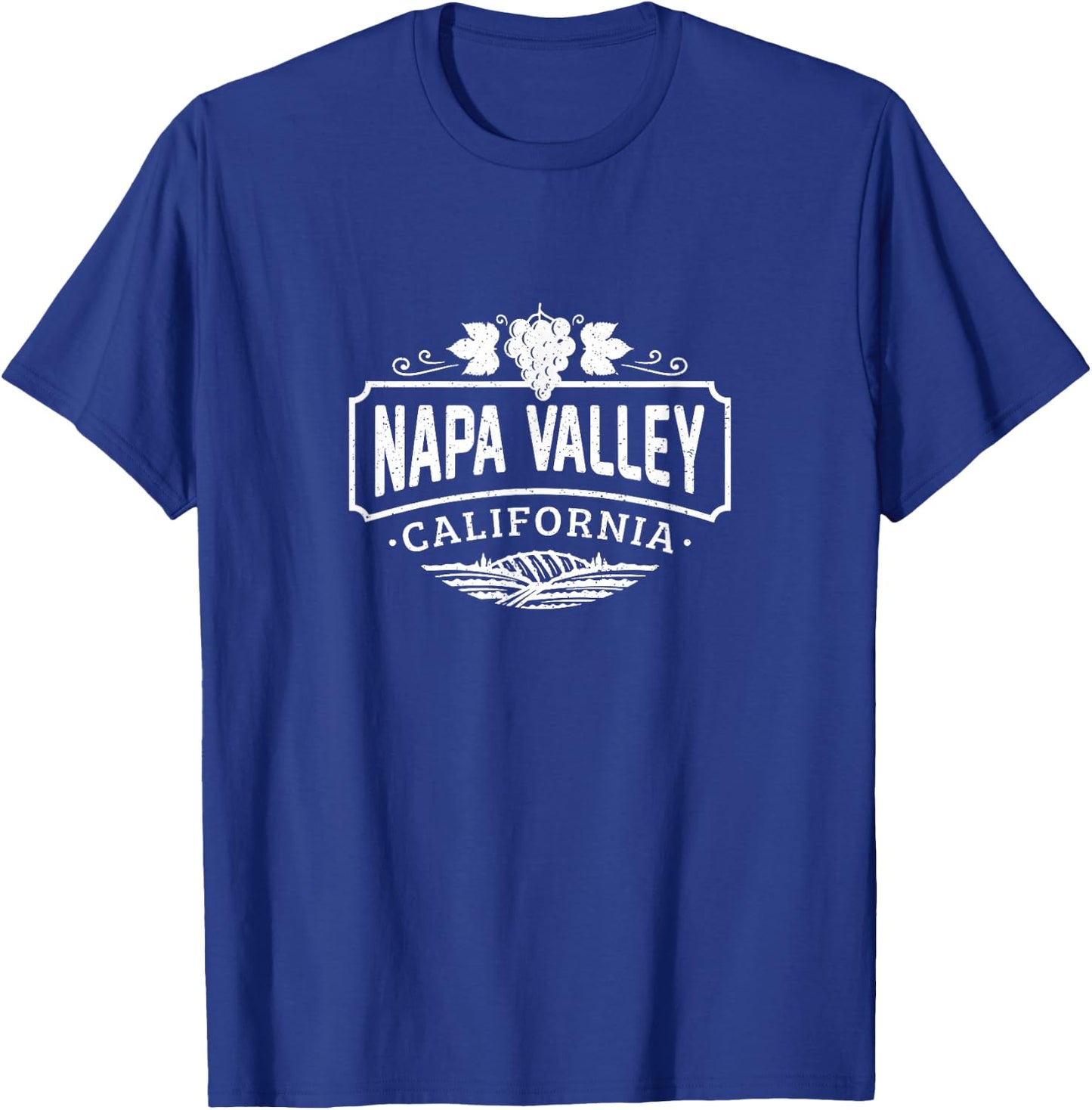 Vintage Distressed Napa Valley California Winery T-Shirt - T-Shirt | Royal
