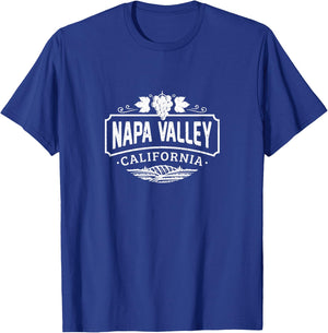Vintage Distressed Napa Valley California Winery T-Shirt - T-Shirt | Royal