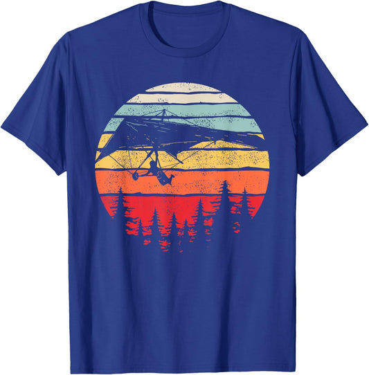 Vintage Retro Hang Gliding Shirt Hang Glider Gift T-Shirt - T-Shirt | Royal