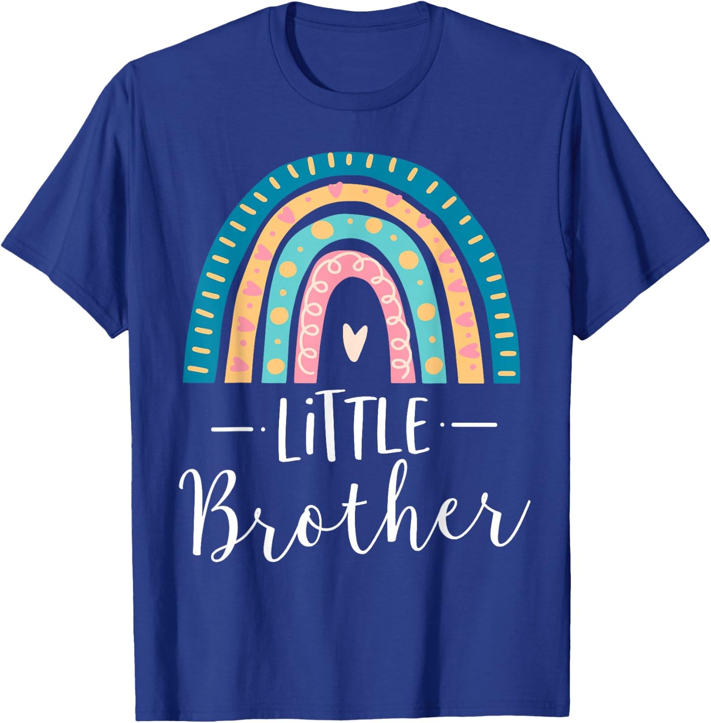 Little Brother Rainbow Sibling Gift Family Matching Birthday T-Shirt - T-Shirt | Royal