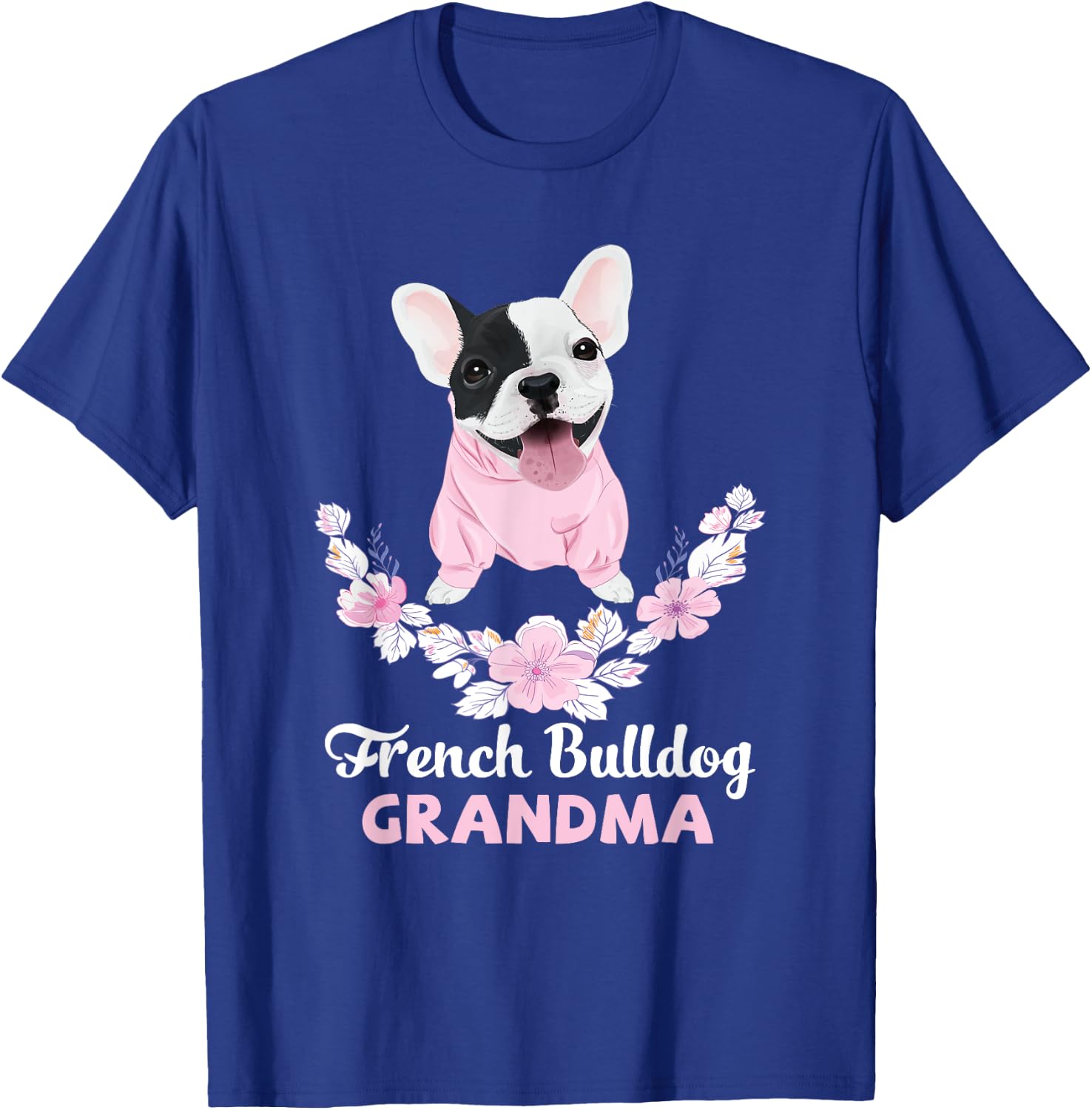 French Bulldog Grandma Frenchie Grandma Women Girls Kids T-Shirt - T-Shirt | Royal