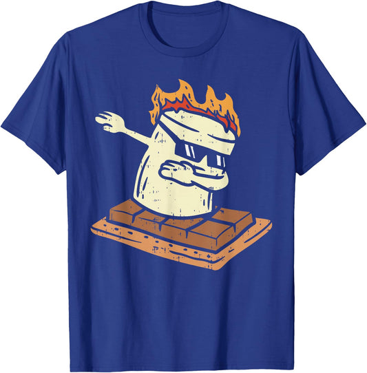 Dabbing Smore Marshmallow Cute Dab Dance Camping Camper Gift T-Shirt - T-Shirt | Royal