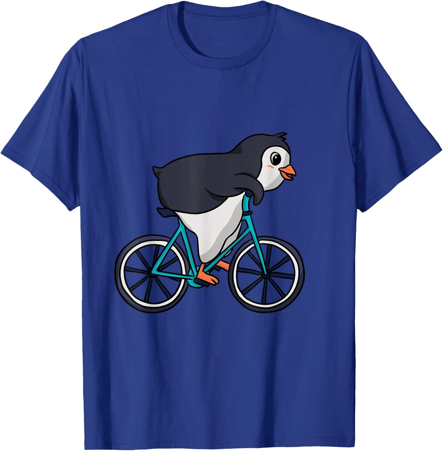 Bicycle Penguin Cycling T-Shirt - T-Shirt | Royal