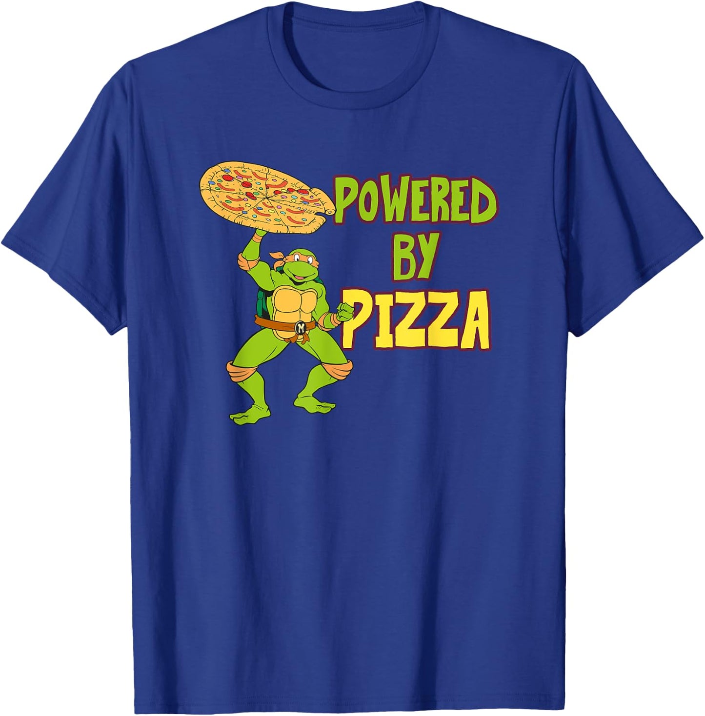 Michelangelo - Powered by Pizza T-Shirt - T-Shirt | Royal