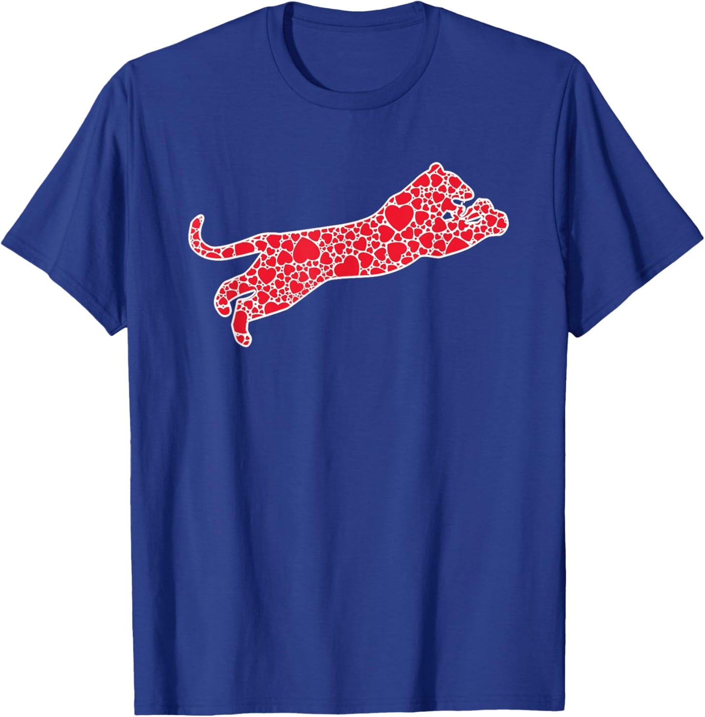 Cougar Hearts Valentine's Day Puma Animal Lover Girl Gift T-Shirt - T-Shirt | Royal