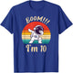 Dabbing Astronaut Boys 10th Birthday Ten Years Boom I Am 10 T-Shirt - T-Shirt | Royal