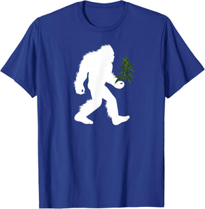 Bigfoot Cannabis Plant Sasquatch Marijuana T-Shirt - T-Shirt | Royal