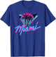 Miami - Palm Trees - Vaperwave Synthwave 80s Style Retro T-Shirt - T-Shirt | Royal