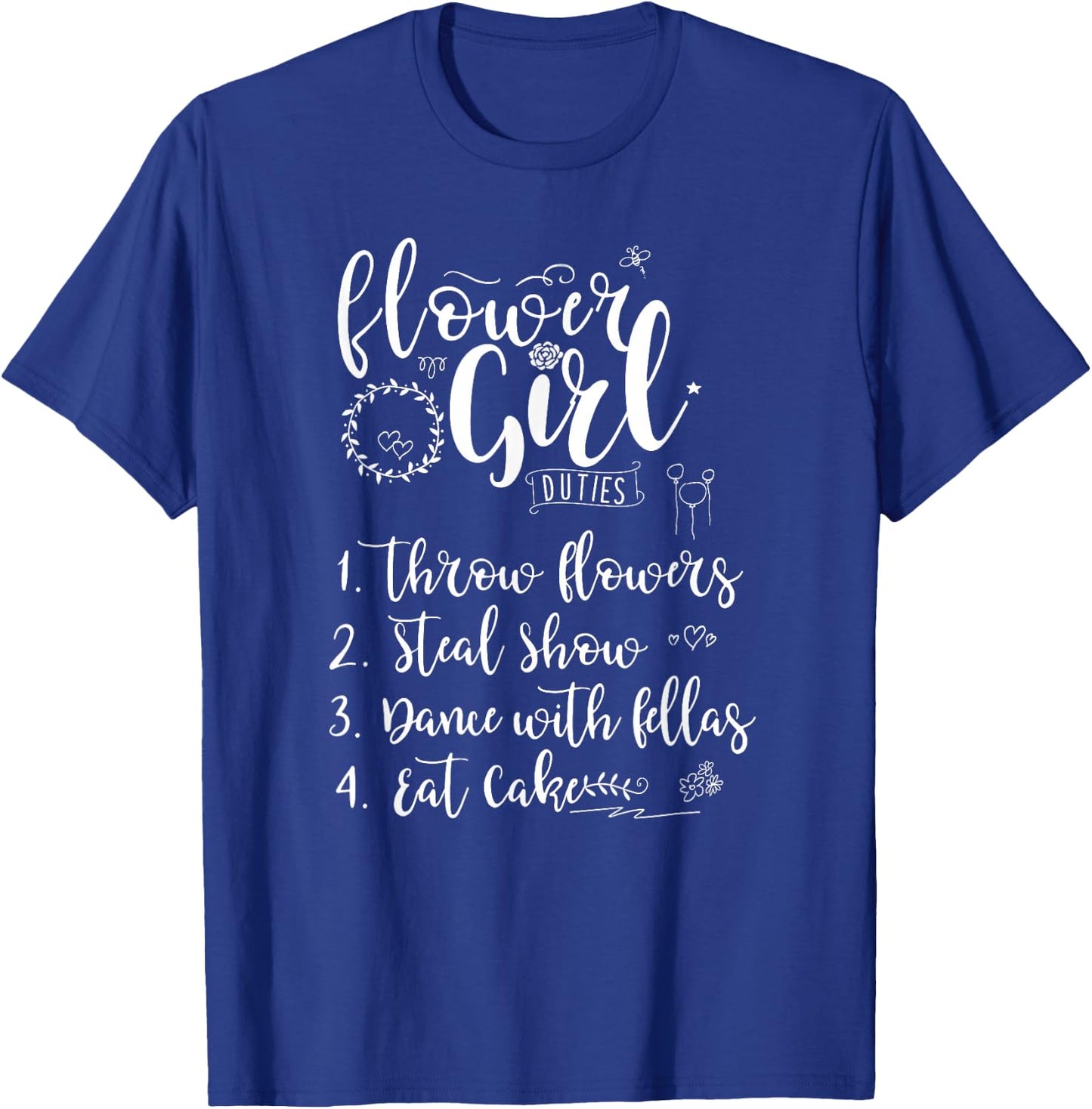 Flower Girl Duties - Flower Girls Reception Shirt T-Shirt - T-Shirt | Royal