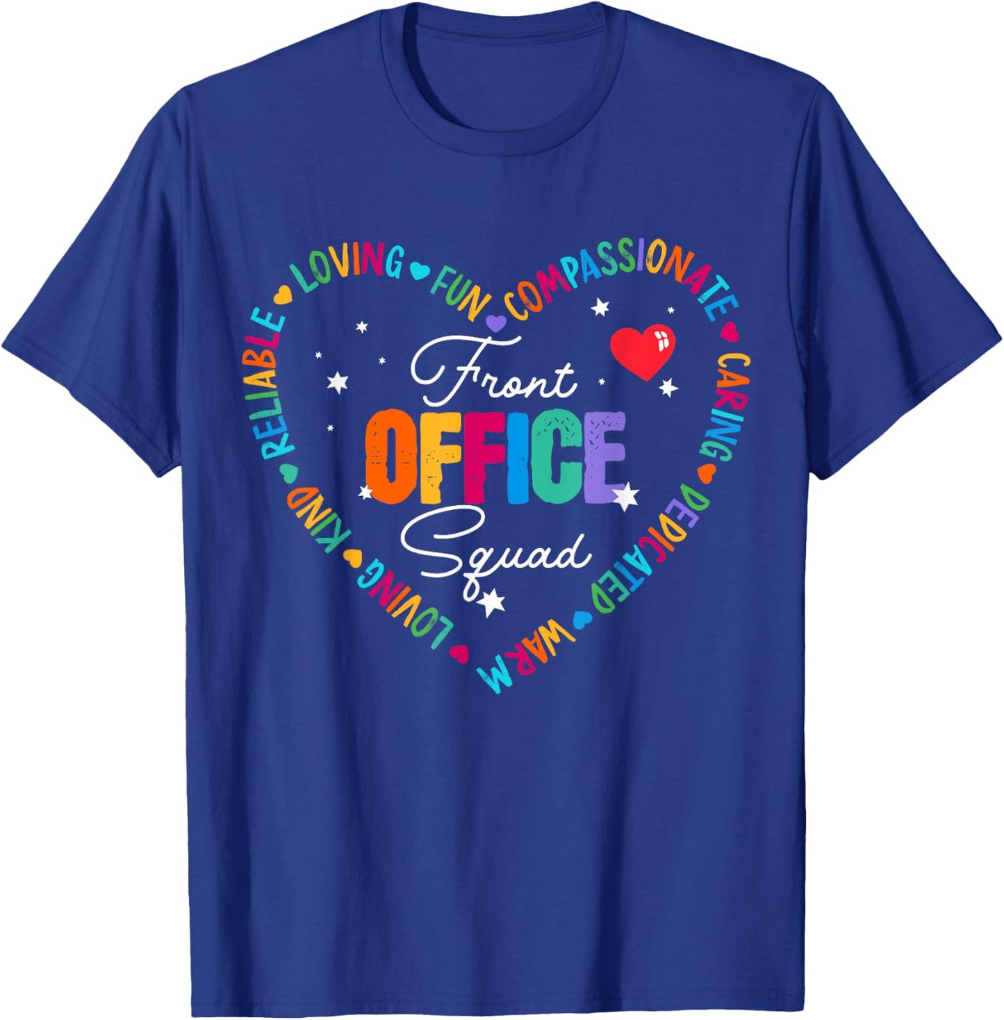 Cute School Secretary Admin Appreciation Front Office Squad T-Shirt - T-Shirt | Royal