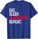 Eat Sleep Blackjack Repeat Funny Blackjack T-Shirt - T-Shirt | Royal