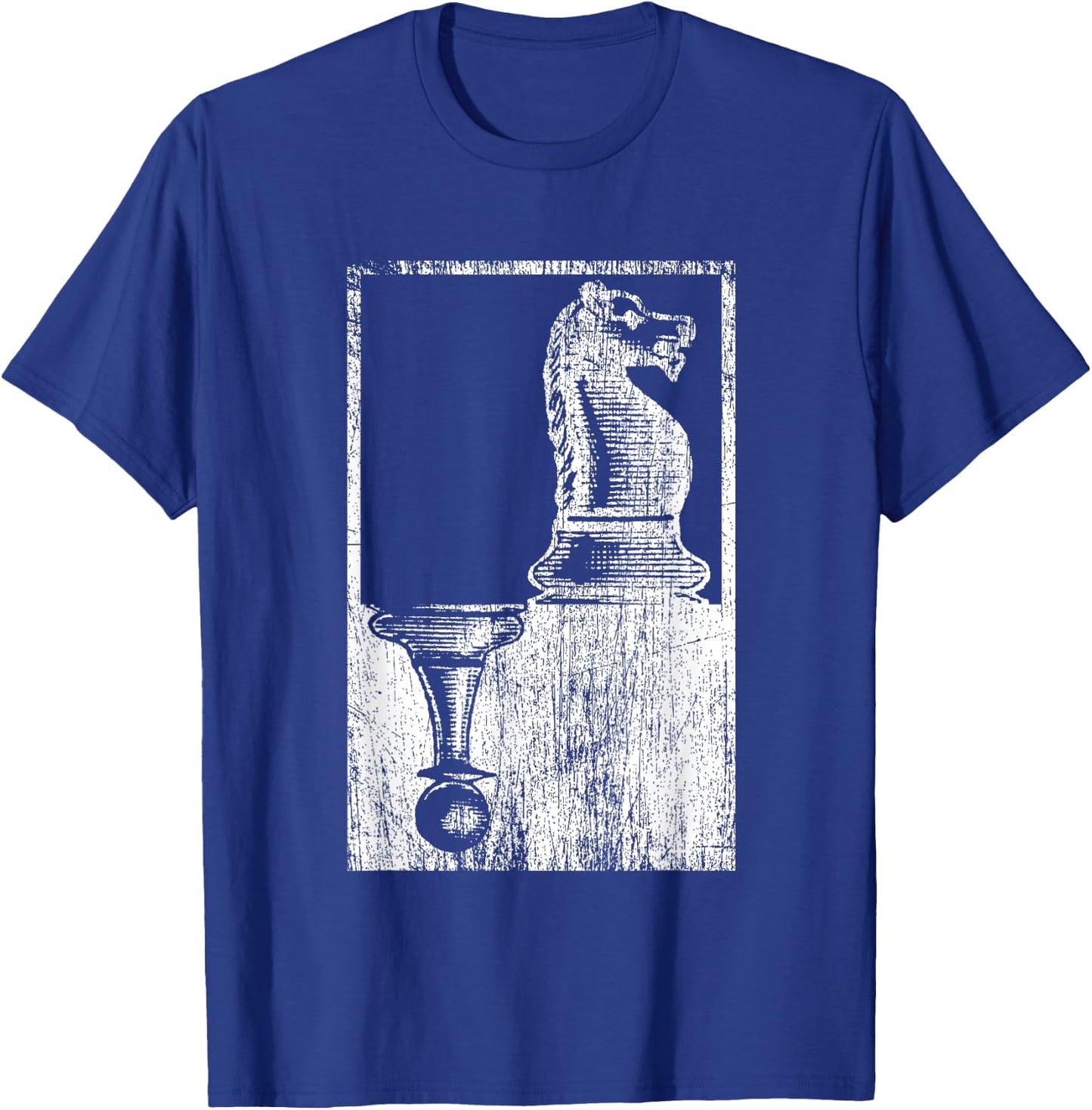 Vintage Pawn And Knight Shadow Chess T-Shirt - T-Shirt | Royal