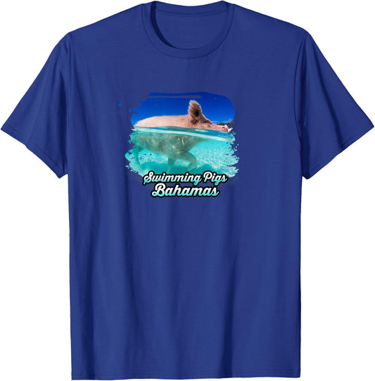 Swimming Pigs - Bahamas T-Shirt - T-Shirt | Royal