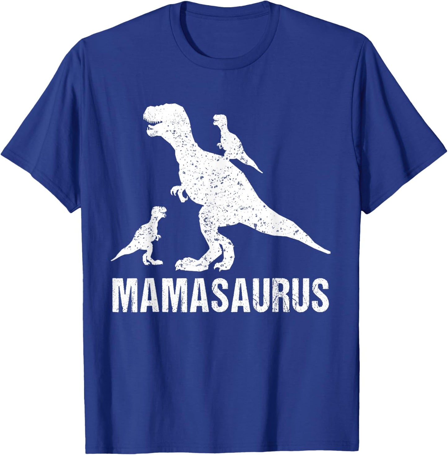 Funny Mamasaurus Mothers Day Shirts Dinosaur Mom Of 2 Boys T-Shirt - T-Shirt | Royal