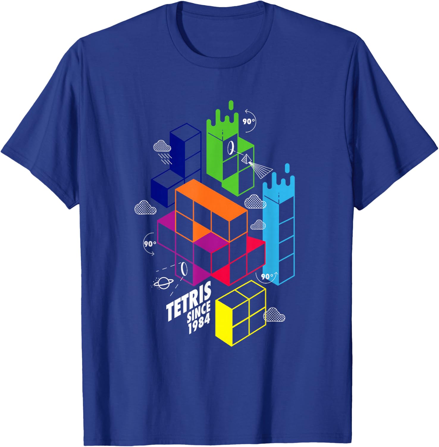 Tetris - Play All Day! T-Shirt - T-Shirt | Royal