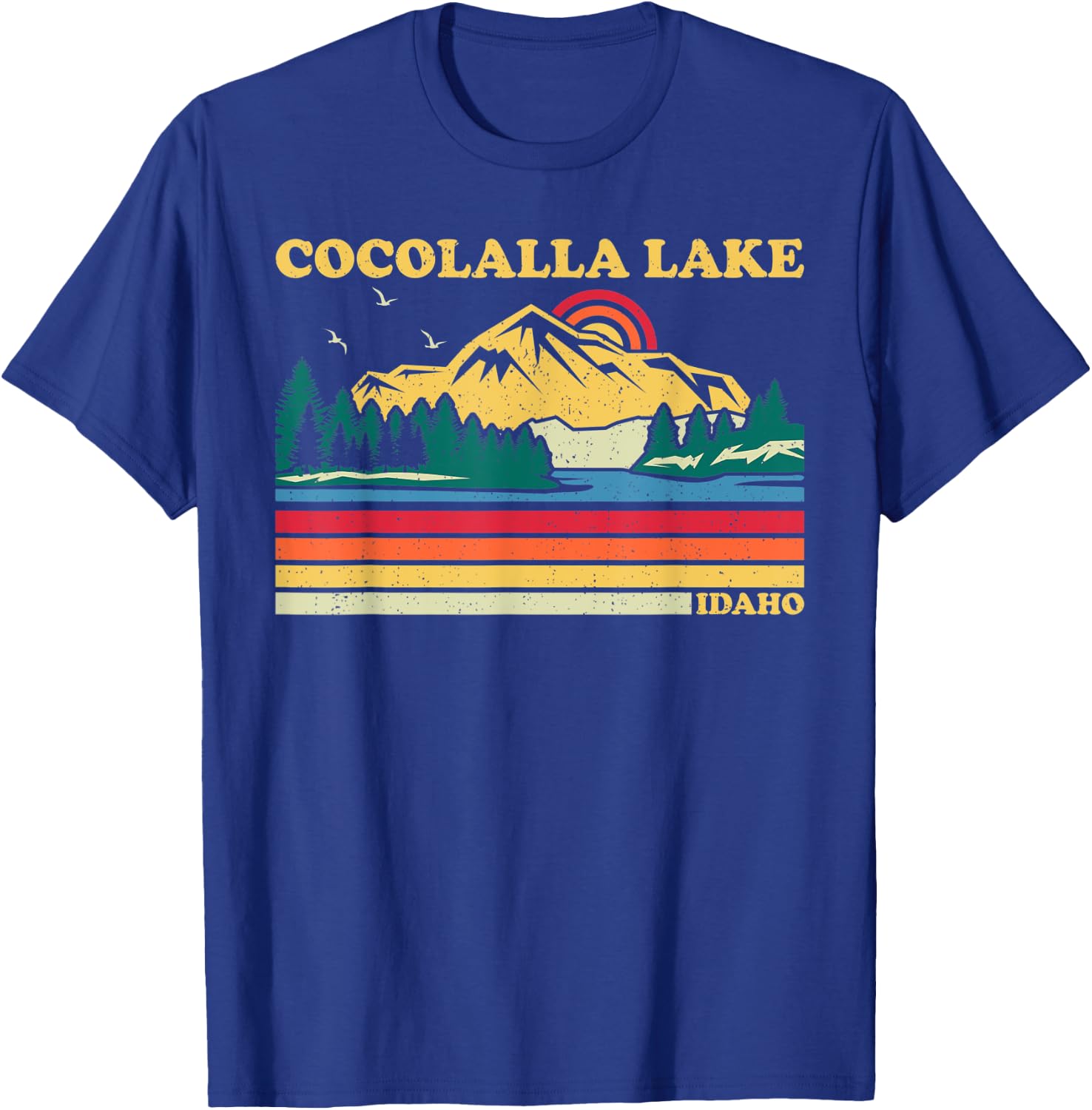 Vintage Retro Family Vacation Idaho Cocolalla Lake T-Shirt - T-Shirt | Royal