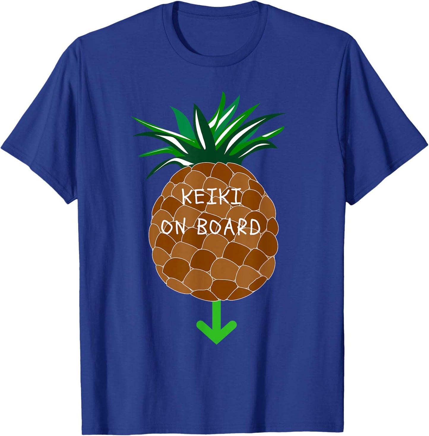 Keiki on Board Pineapple Hawaii Hawaiian Pregnancy Ohana T-Shirt - T-Shirt | Royal