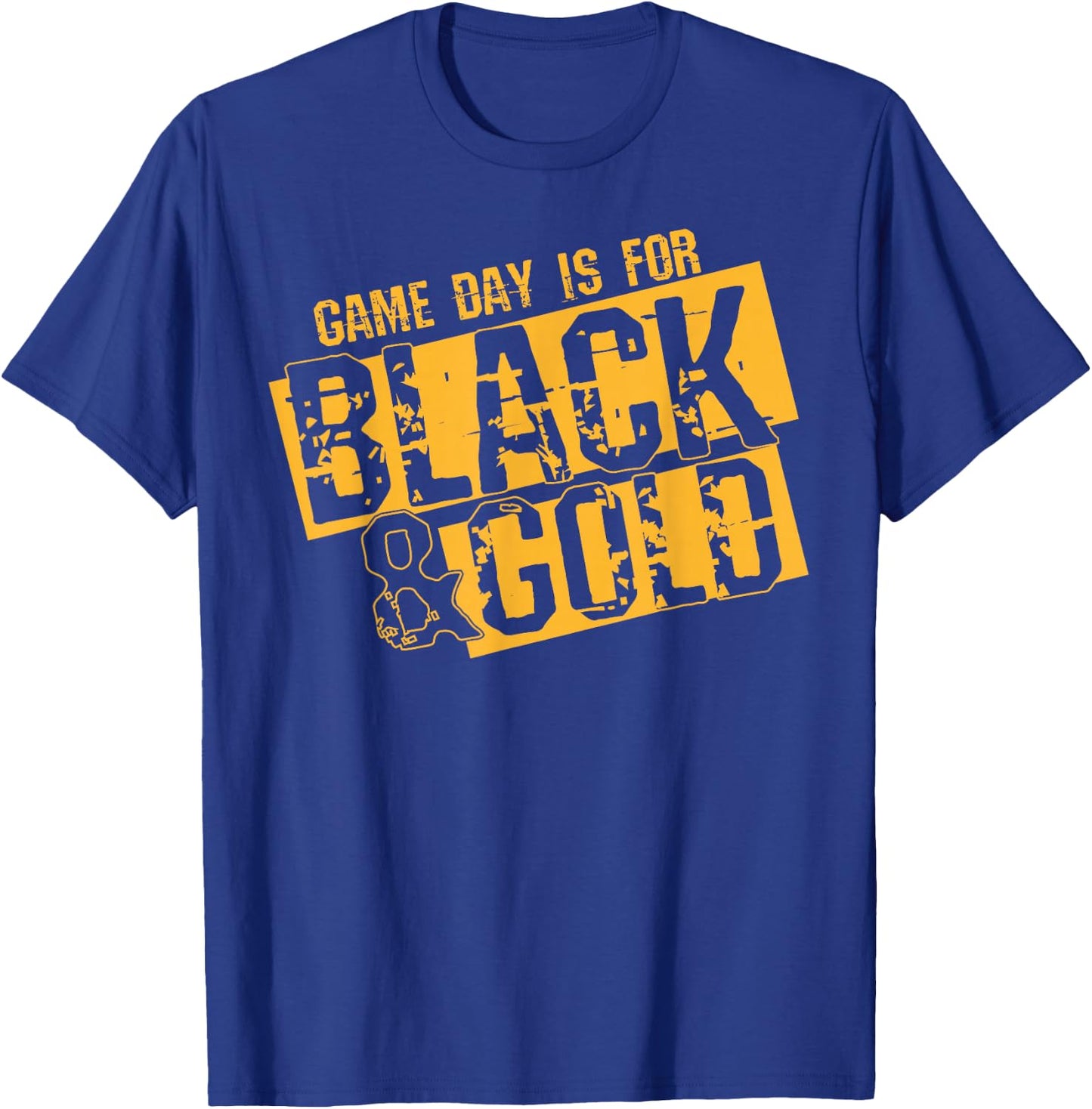 Black Gold Game Day Group Shirt for High School Football T-Shirt - T-Shirt | Royal
