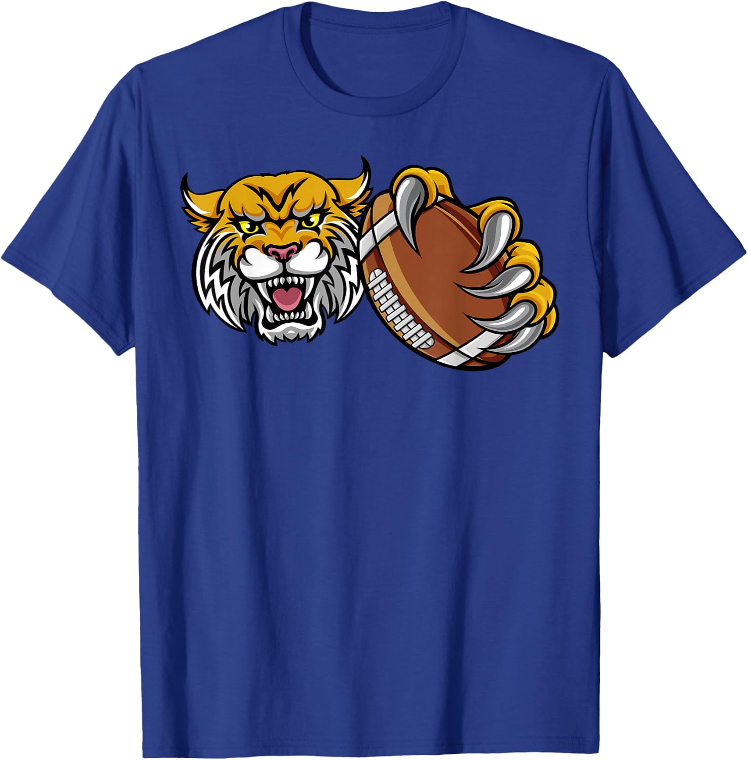 Wildcat Holding American Football Ball T-Shirt - T-Shirt | Royal