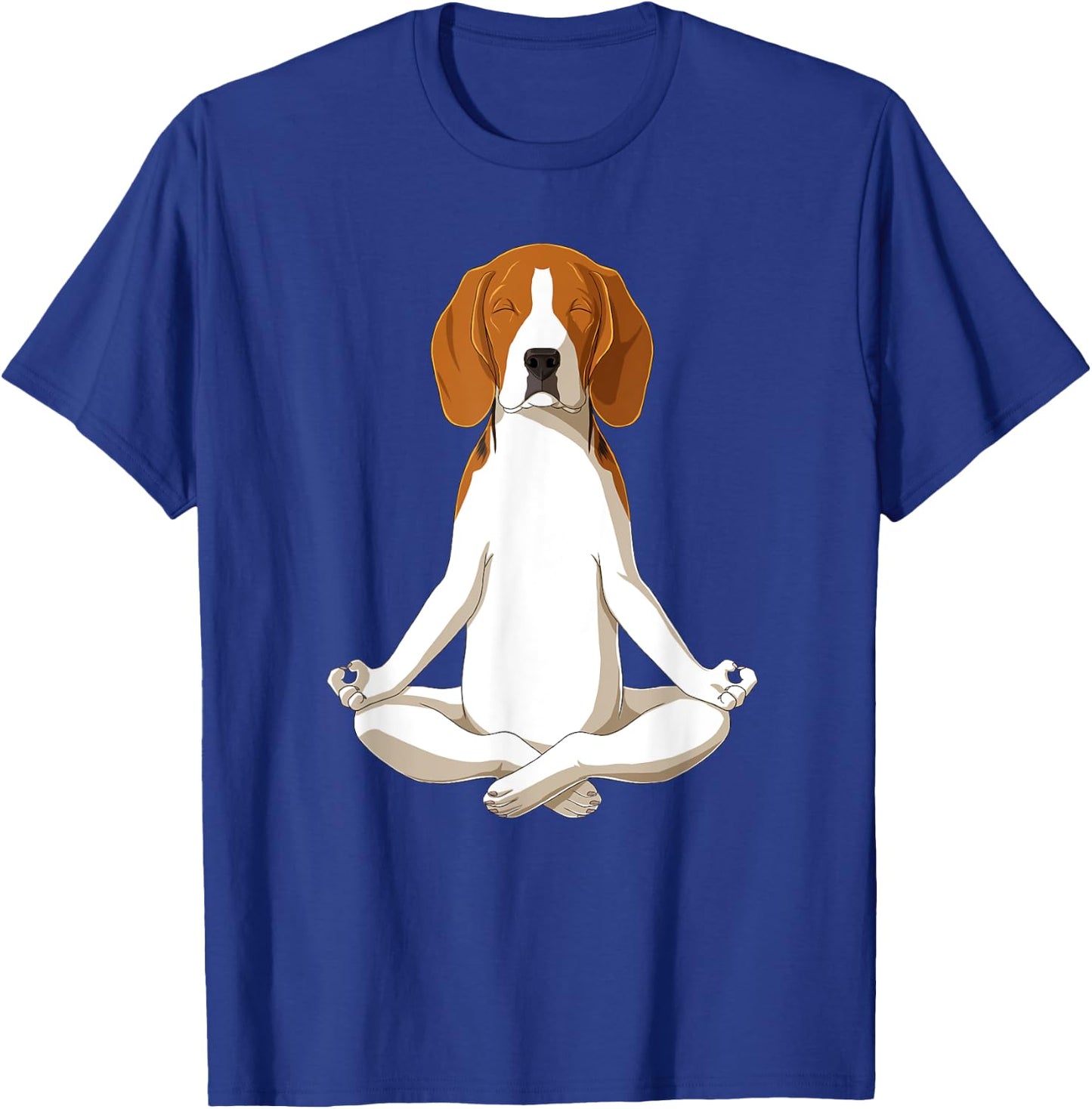 Yoga Dog Beagle Men Women T-Shirt - T-Shirt | Royal