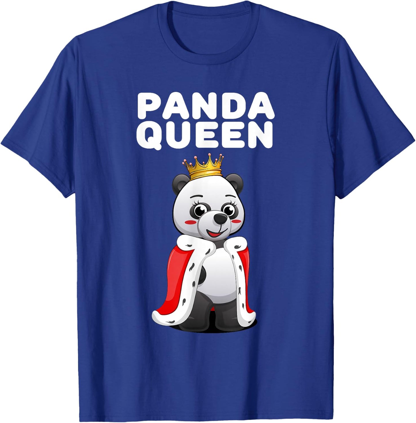 Panda Shirts for Girls | Panda Queen Women's Panda Themed T-Shirt - T-Shirt | Royal