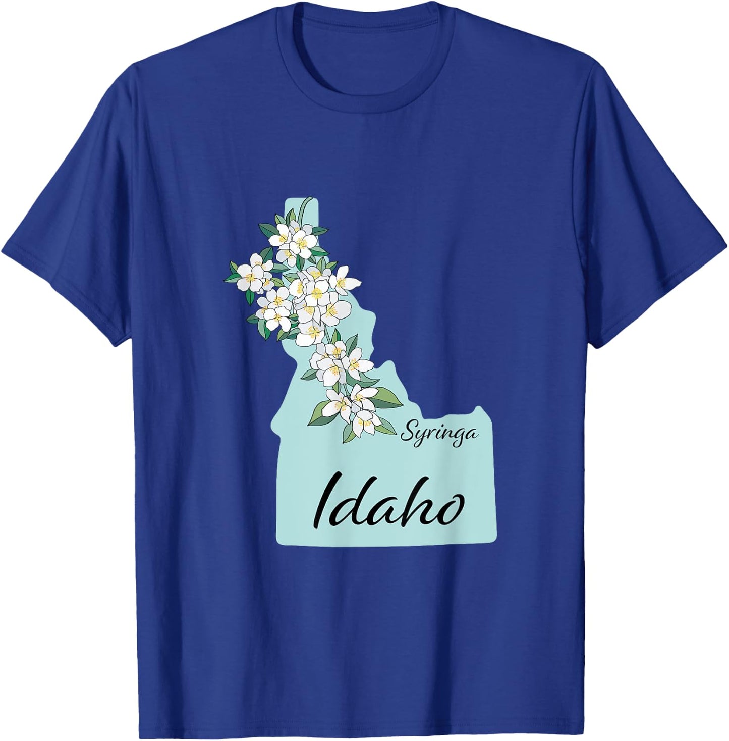 Idaho Flower Syringa T-Shirt - T-Shirt | Royal