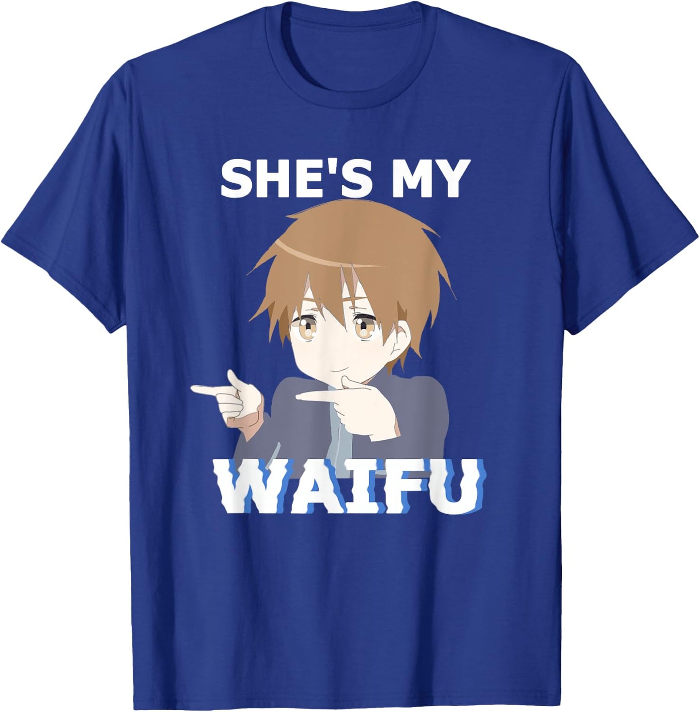 She's my Waifu He's my Husbando Anime Manga Couple Matching T-Shirt - T-Shirt | Royal