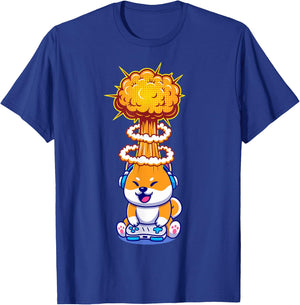 Gaming Animals Gambling Video Games Gaming Dog Shiba Inu T-Shirt - T-Shirt | Royal