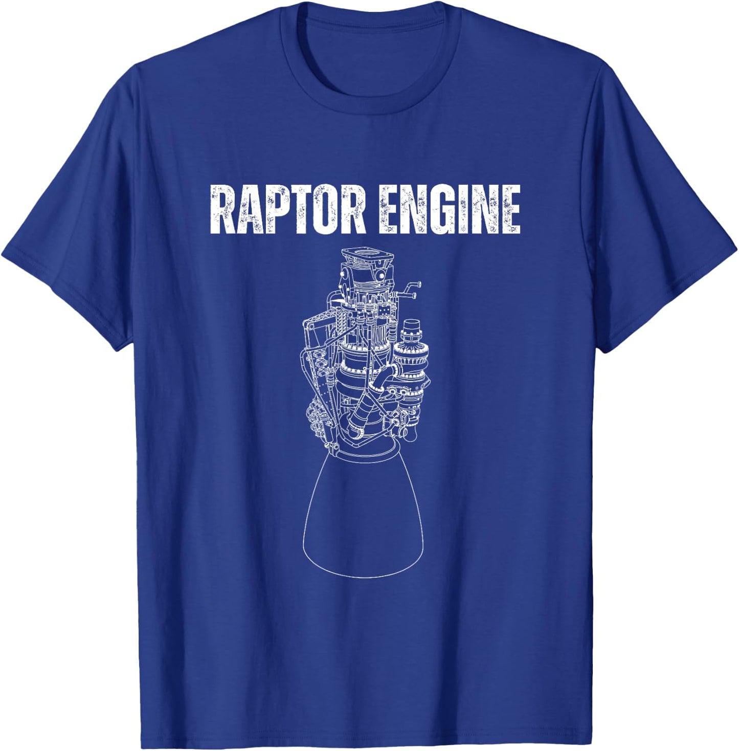 Starship Raptor Engine for Space Explorers & Rocket Scientis T-Shirt - T-Shirt | Royal