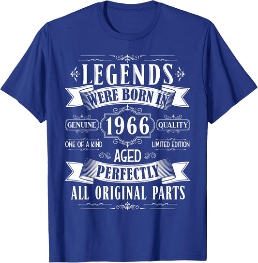 Legends Born In 1966 59th Birthday 59 Years Old Bday Men T-Shirt - T-Shirt | Royal