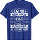 Legends Born In 1966 59th Birthday 59 Years Old Bday Men T-Shirt - T-Shirt | Royal