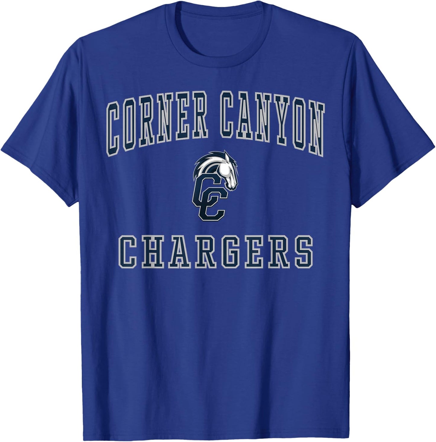 Corner Canyon High School Chargers C1 T-Shirt - T-Shirt | Royal
